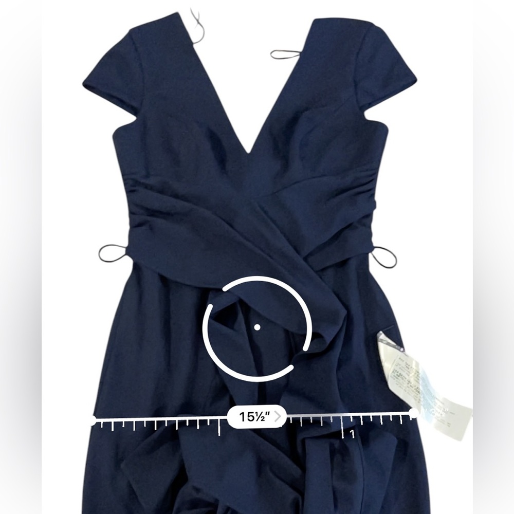 Dress The Population Dana Wrap Waist Bodycon Dress NWT | Navy | Size Small - Picture 9 of 10